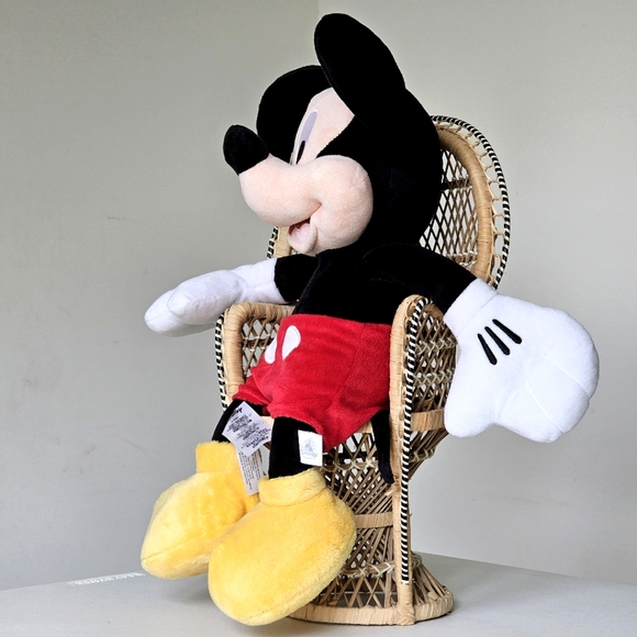 Disney Mickey Mouse Soft Plush Toy 18'' Black Red Yellow Stuffed Animal - Picture 9 of 15